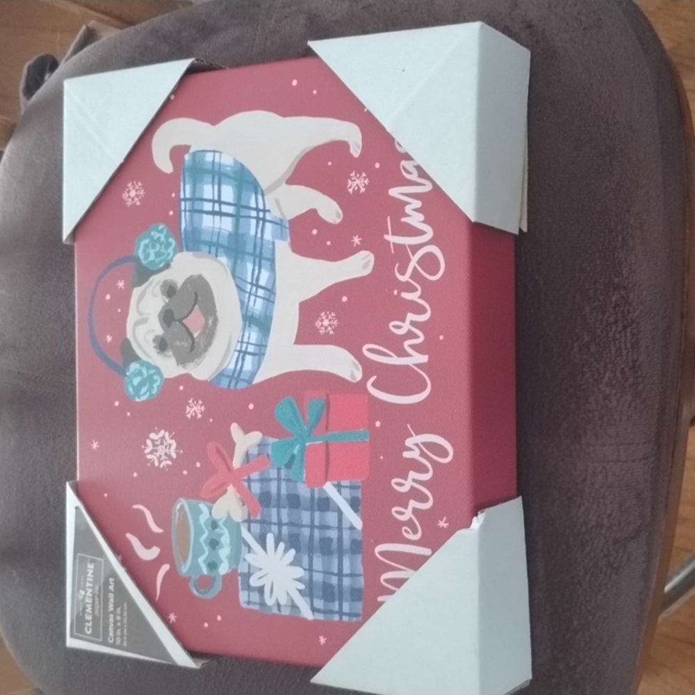 Christmas Pug Canvas
